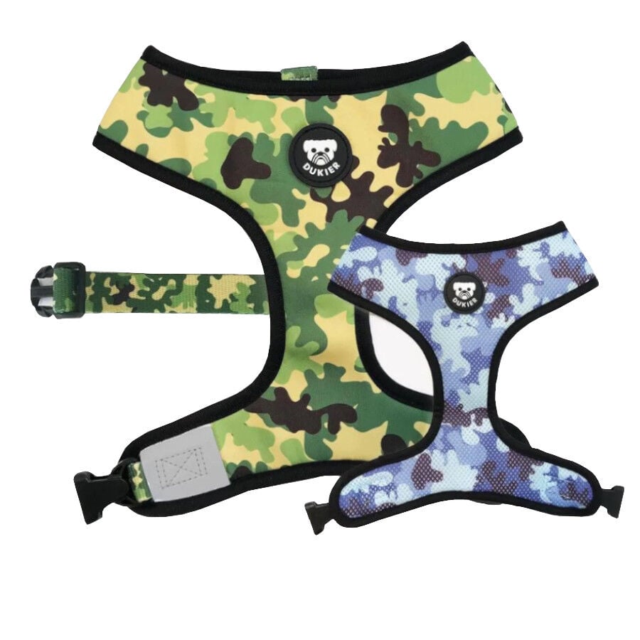 Dukier Camo Arn&eacute;s Reversible Estampado Camuflaje para perros
