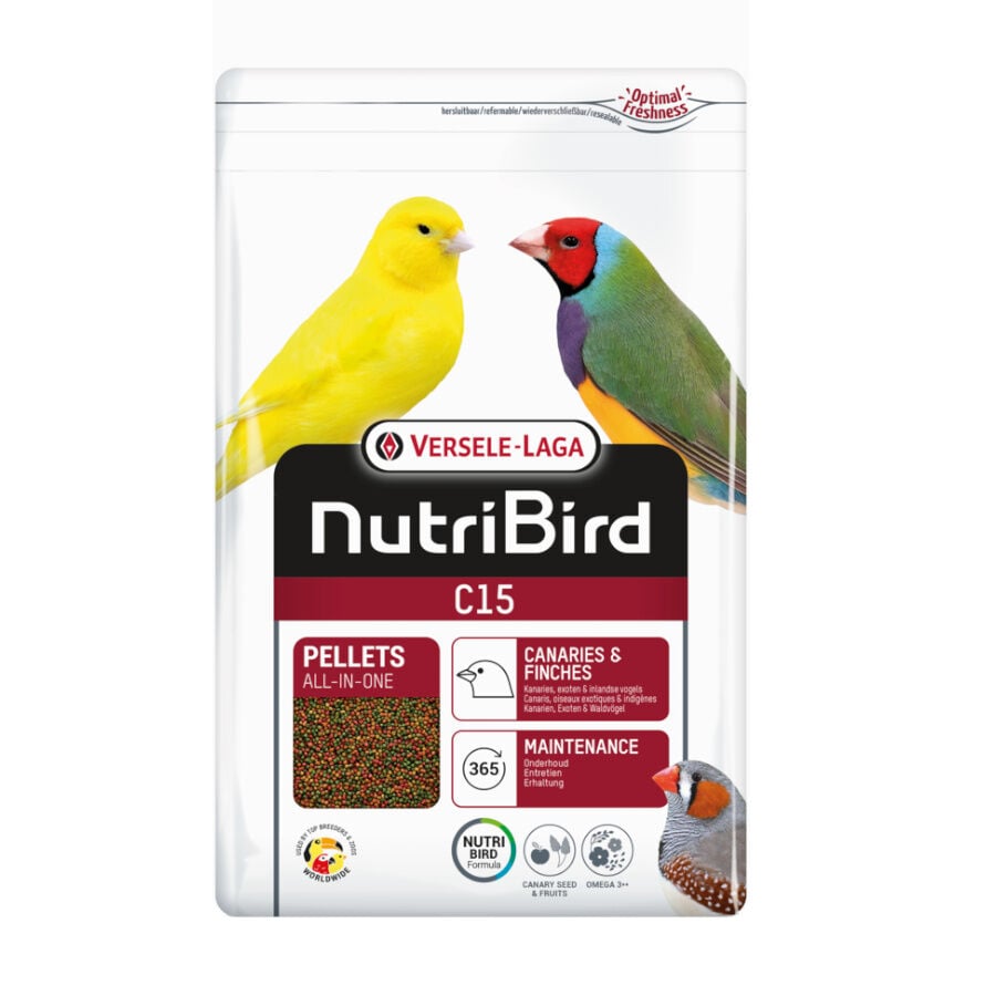 Versele-Laga NutriBird C15 Comida de Mantenimiento para canarios y fring&iacute;lidos, , large indicador imagen numero 1