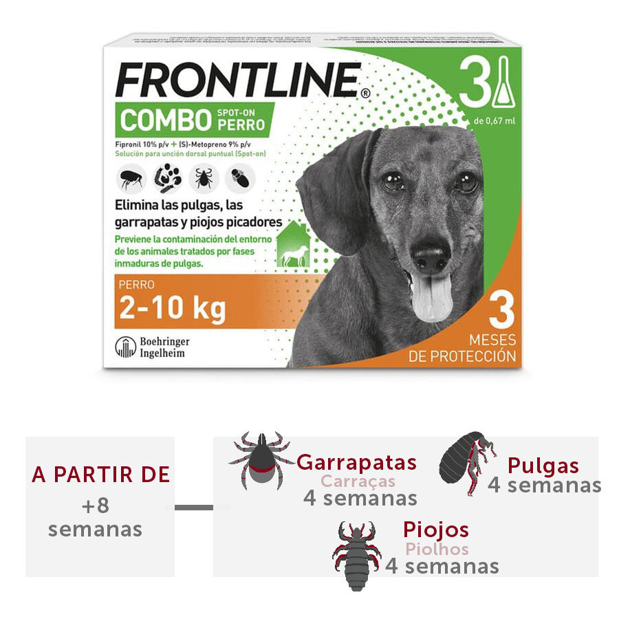 Frontline Combo Pipetas Antiparasitarias para perros peque&ntilde;os