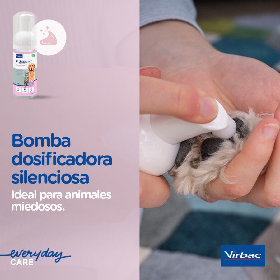100 ml Virbac Allerderm Foam Cleanser Espuma Limpiadora para perros, , large indicador imagen numero 8