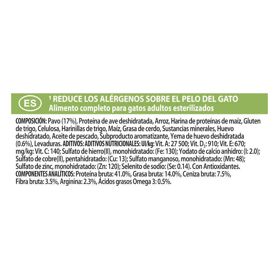 7 kg Pro Plan LiveClear Sterilised Adult Pavo pienso para gatos, , large Imagen numero 2