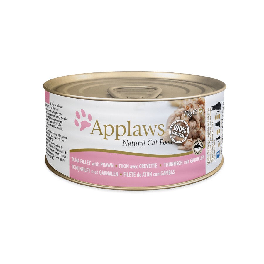 70 g Applaws At&uacute;n y Gambas lata natural para gatos, , large indicador imagen numero 3