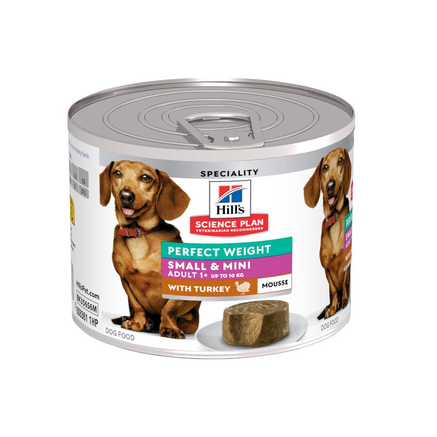 200 g Hill's Science Plan Adult Small & Mini Perfect Weight Mousse de Pavo lata para perros, , large Imagen numero 2