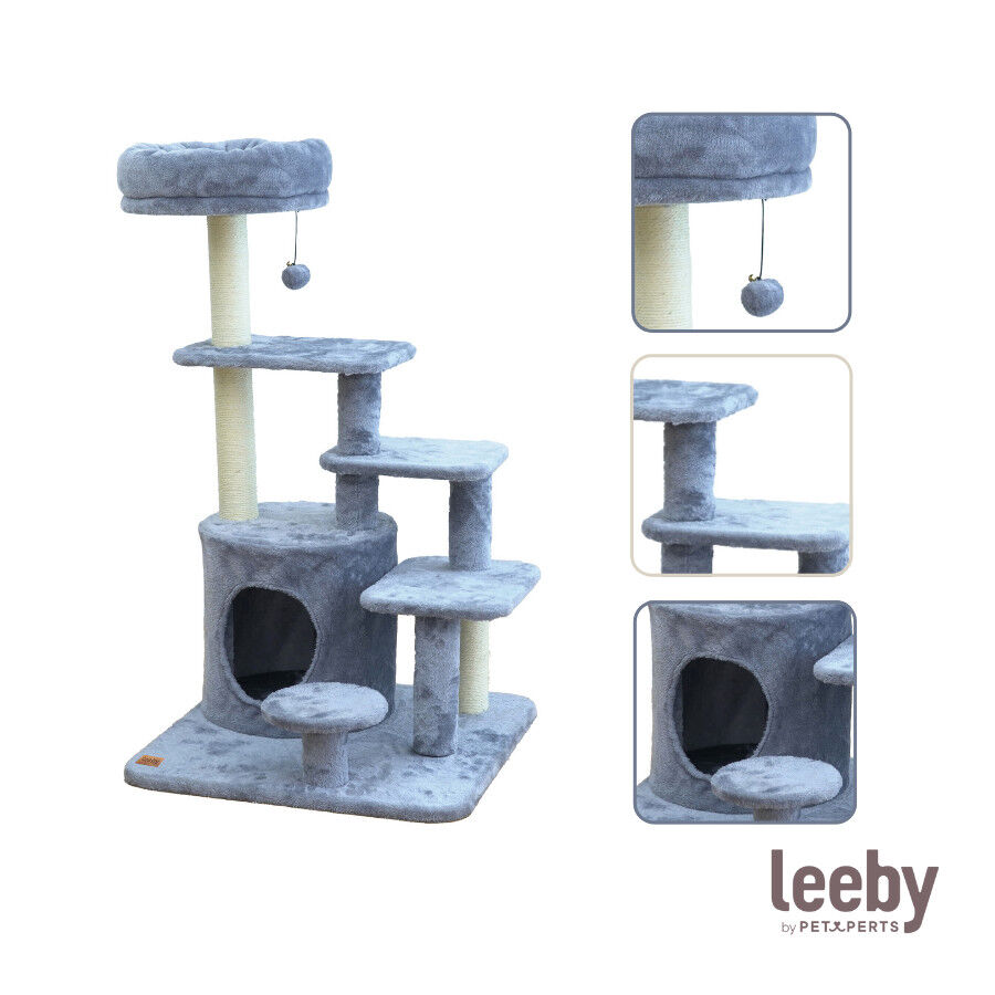 Leeby Eduardo torre rascador multiplataforma con cama nido y juguete para gatos, , large Imagen numero 5