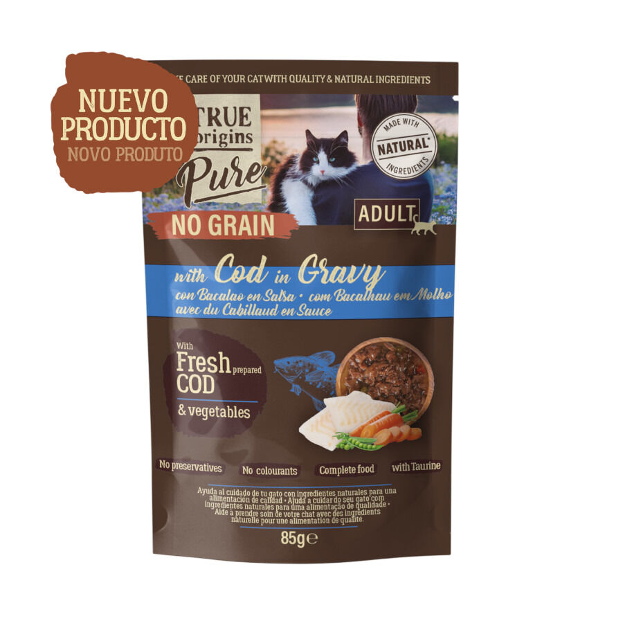85 g True Origins Pure No Grain Sobre con Bacalao para gatos, , large Imagen numero 2