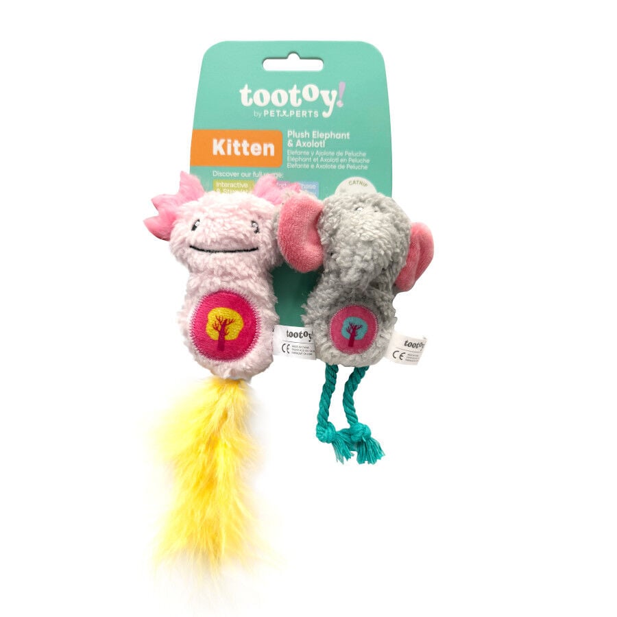 Tootoy! Peluches con Catnip Elefante & Ajolote para gatitos, , large indicador imagen numero 3