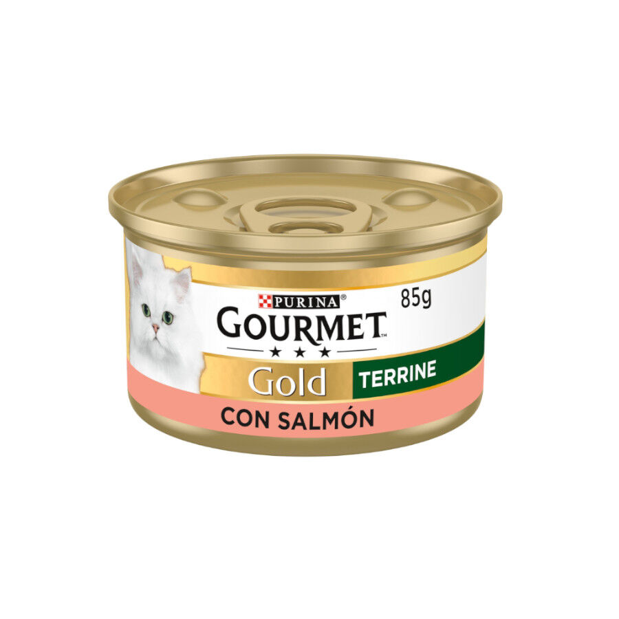 85 g Gourmet Gold Terrine Salm&oacute;n lata para gatos, , large Imagen numero 1