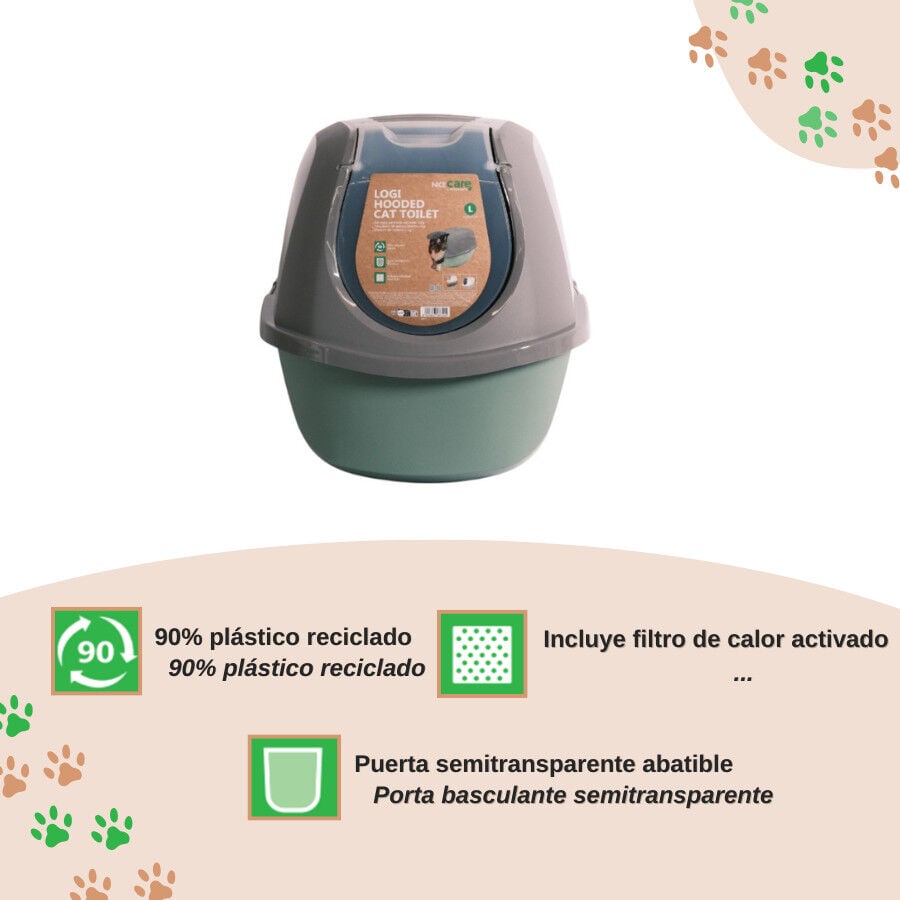 Nice Care Eco Arenero Smart Verde para gatos, , large indicador imagen numero 3