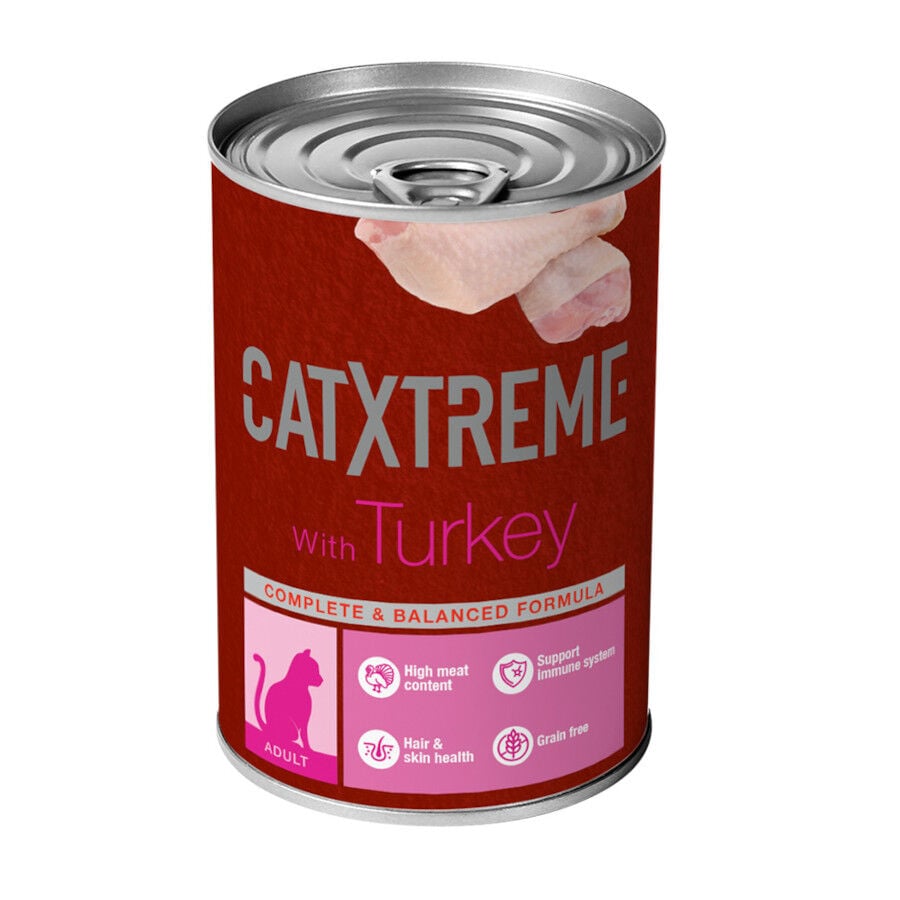 395 g Catxtreme Pavo en pat&eacute; lata para gatos, , large indicador imagen numero 1