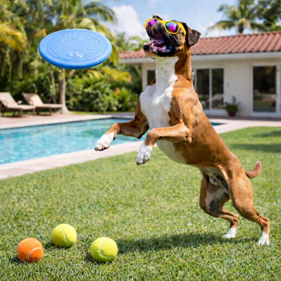 Summer Vibes Frisbee con Pelota Juguete Azul para perros, , large indicador imagen numero 1