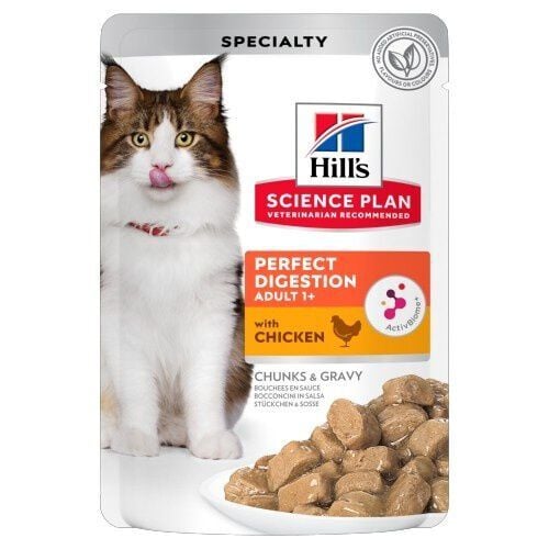 85 g Hill's Science Plan Adult Perfect Digestion Pollo comida h&uacute;meda para gatos, , large indicador imagen numero 1