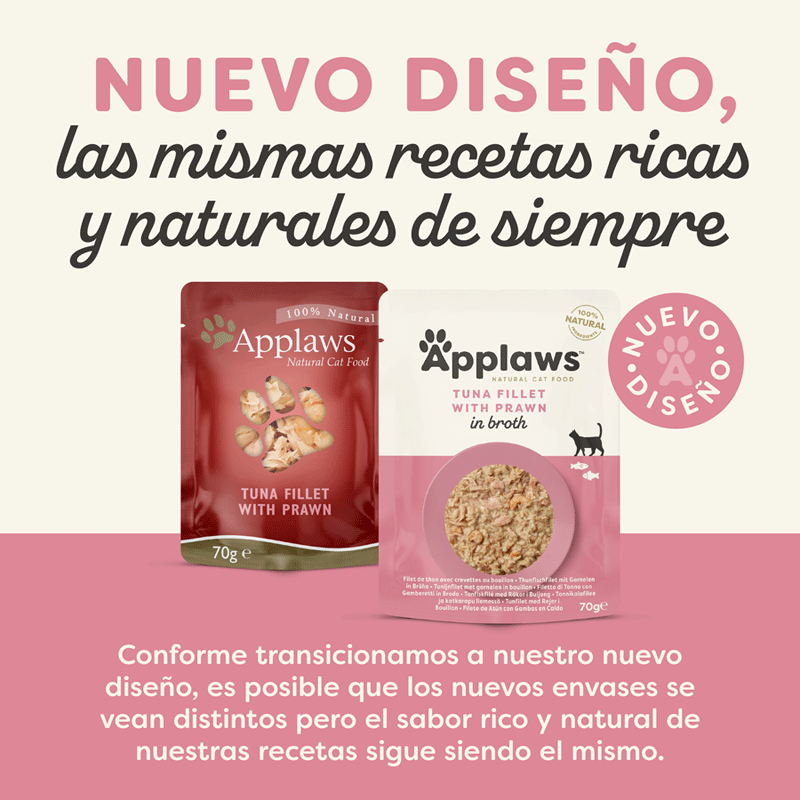 70 g Applaws At&uacute;n y Gambas sobre para gatos, , large Imagen numero 2