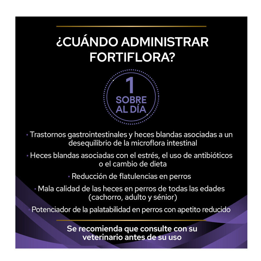 30 sobres x 1 g Pro Plan Veterinary Diets Fortiflora Probi&oacute;tico para perros, , large indicador imagen numero 4