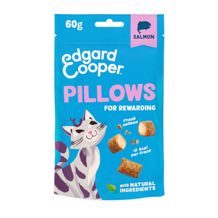 60 g Edgard & Cooper Bocaditos Pillows de salmon para gatos, , large indicador imagen numero 1