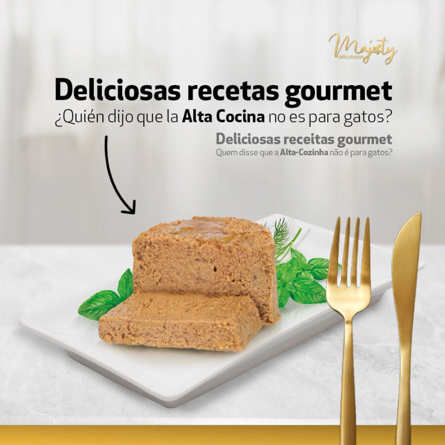85 g Majesty Adult Mousse de Pollo e H&iacute;gado lata para gatos, , large Imagen numero 2