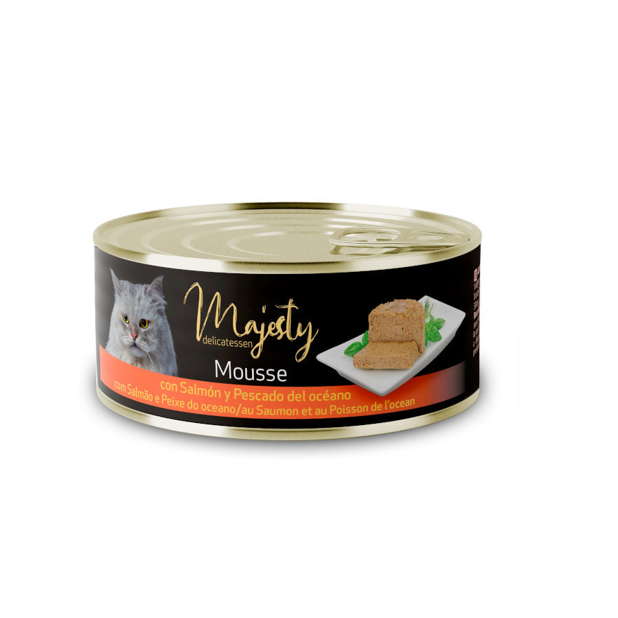 Majesty Adult Mousse de Salm&oacute;n y Pescado del Oc&eacute;ano lata para gatos