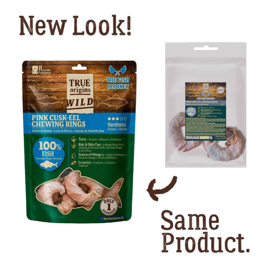 True Origins Anillos Piel Rosada Snack para perros