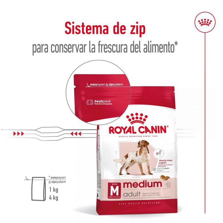 18 kg (15 + 3 kg &iexcl;gratis!) Royal Canin Medium Adult pienso para perros, , large indicador imagen numero 4