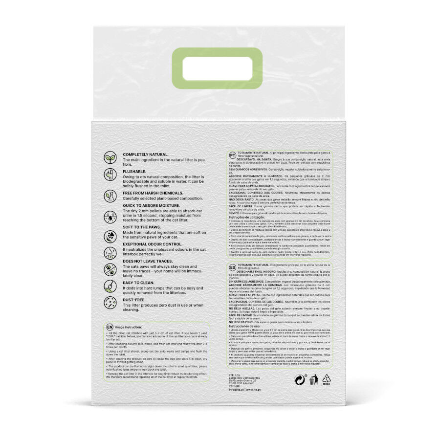 6 L Happy Meow Natural Tofu Aglomerante Te Verde para gatos, , large indicador imagen numero 6