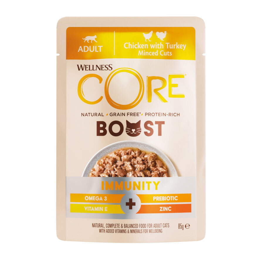 Wellness Core Boost Inmunitario Pollo y Pavo sobre para gatos, , large indicador imagen numero 1