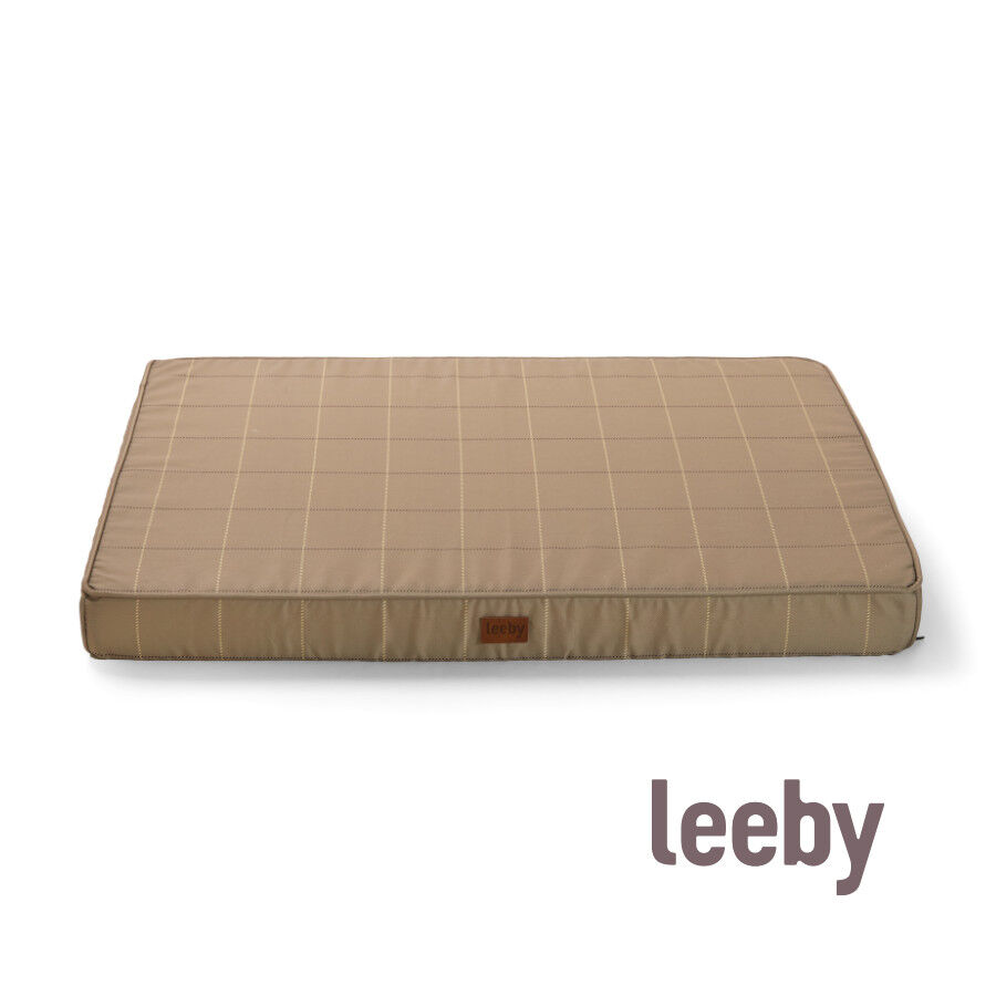 Leeby colch&oacute;n viscoel&aacute;stico marr&oacute;n rayas para perros, , large indicador imagen numero 2