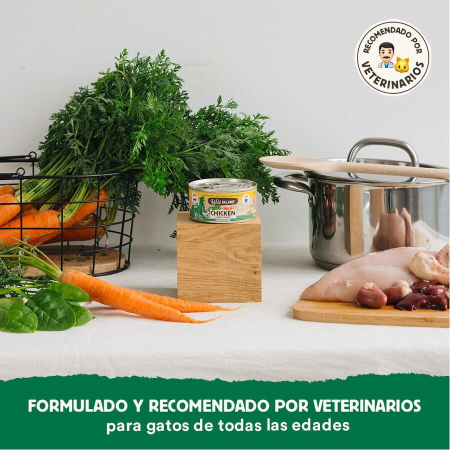 120 g Wild Balance BARF Pollo y Vegetales lata para gatos, , large indicador imagen numero 4