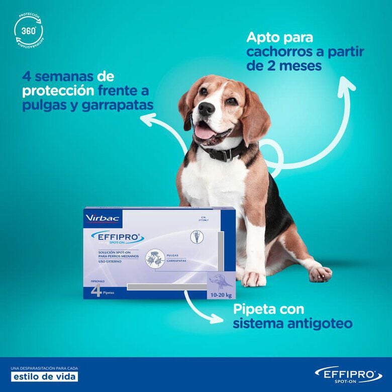 Virbac Effipro pipetas antipar&aacute;sitos perros 20-40 kg, , large indicador imagen numero 5