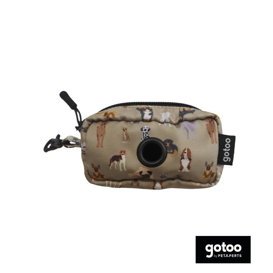 Gotoo Porta bolsas estampada marr&oacute;n para perros, , large Imagen numero 2