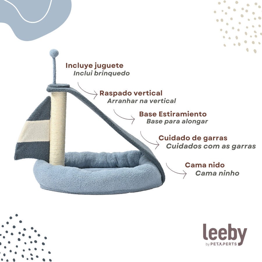 Leeby Koko rascador con cama y juguete para gatitos, , large indicador imagen numero 3