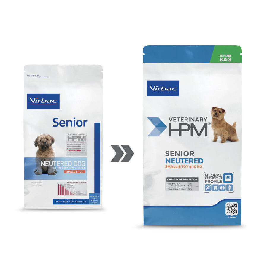7 kg Virbac Veterinary HPM Senior Neutered Small & Toy pienso para perros, , large Imagen numero 2