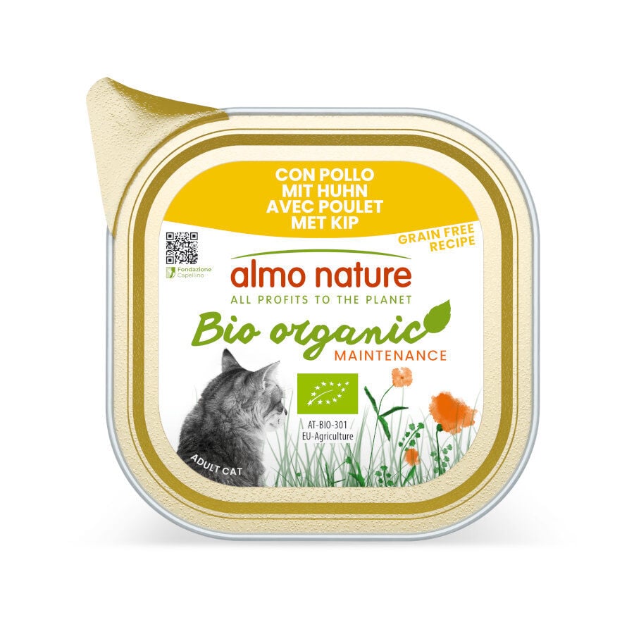 85 g Almo Nature Bio Organic Maintenance Grain Free Pollo tarrina para gatos, , large Imagen numero 1