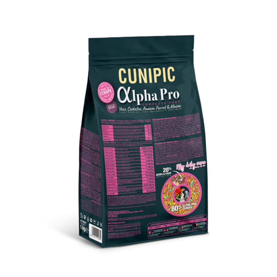 1 kg Cunipic Alpha Pro Parrots Tropical Blend pienso para loros, , large Imagen numero 2