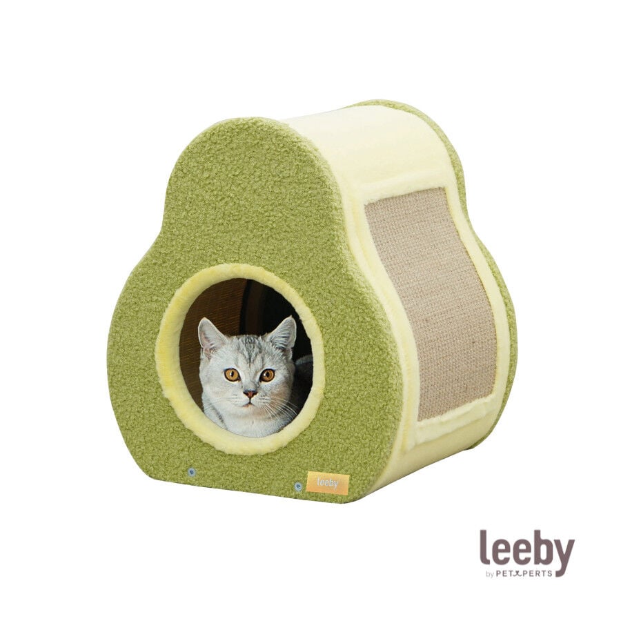 Leeby Alphonse cama nido con rascador en forma de aguacate para gatos, , large Imagen numero 2