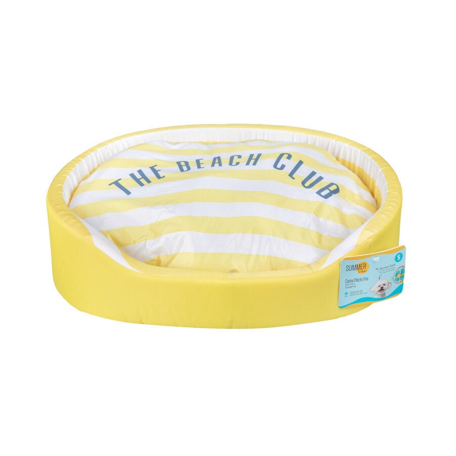 Summer Vibes Cama Refrescante Rayas Amarillo para perros, , large indicador imagen numero 5