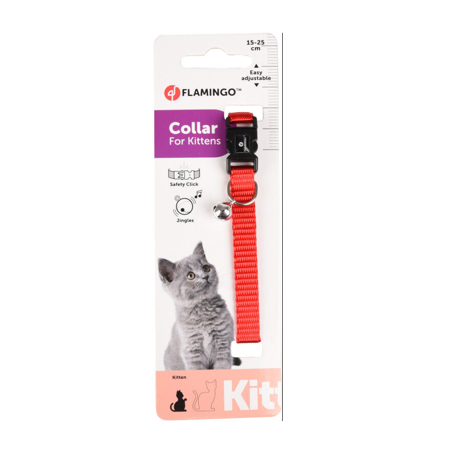 Flamingo Collar Ziggi Rojo para gatitos, , large indicador imagen numero 2