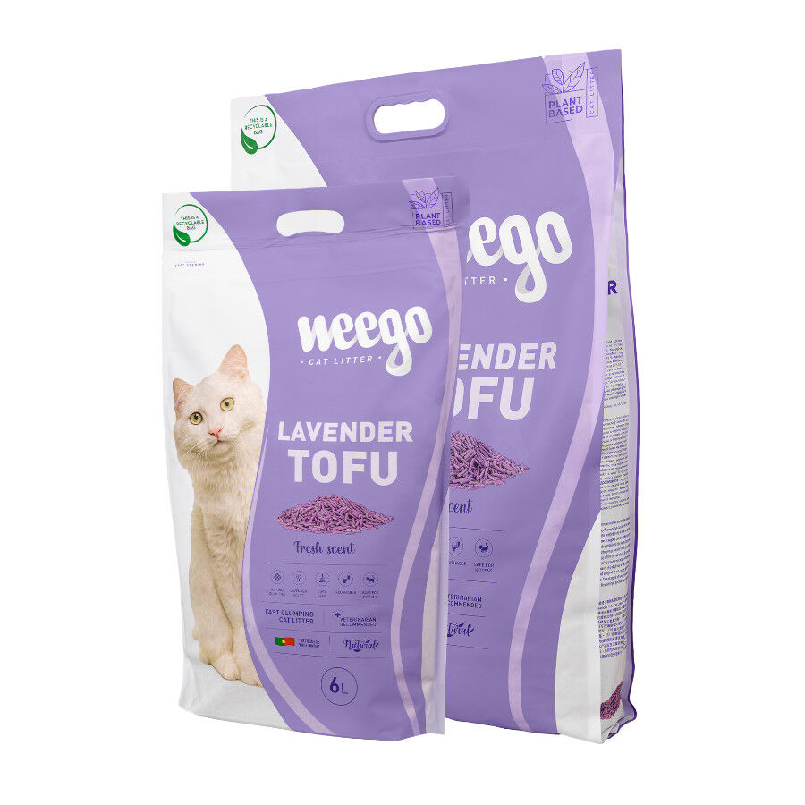 6 L Weego Lavender Tofu Arena aglomerante para gatos, , large indicador imagen numero 2