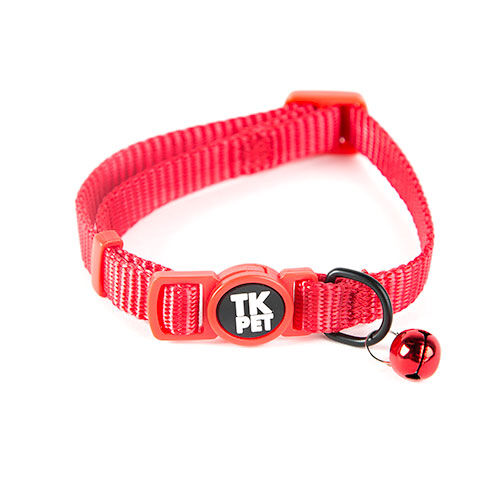 TK-Pet Classic Nylon collar gato con cascabel rojo Imagen numero 1