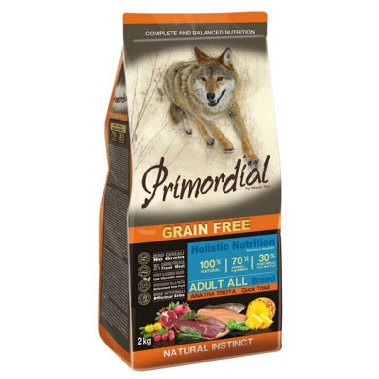 12 kg Primordial Adult Grain Free Pato y Trucha pienso para perros, , large Imagen numero 1