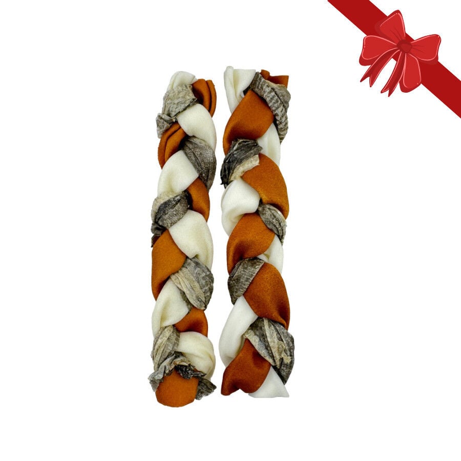 2 barritas Wonder Christmas Snacks de Piel de Pescado para perros, , large Imagen numero 1