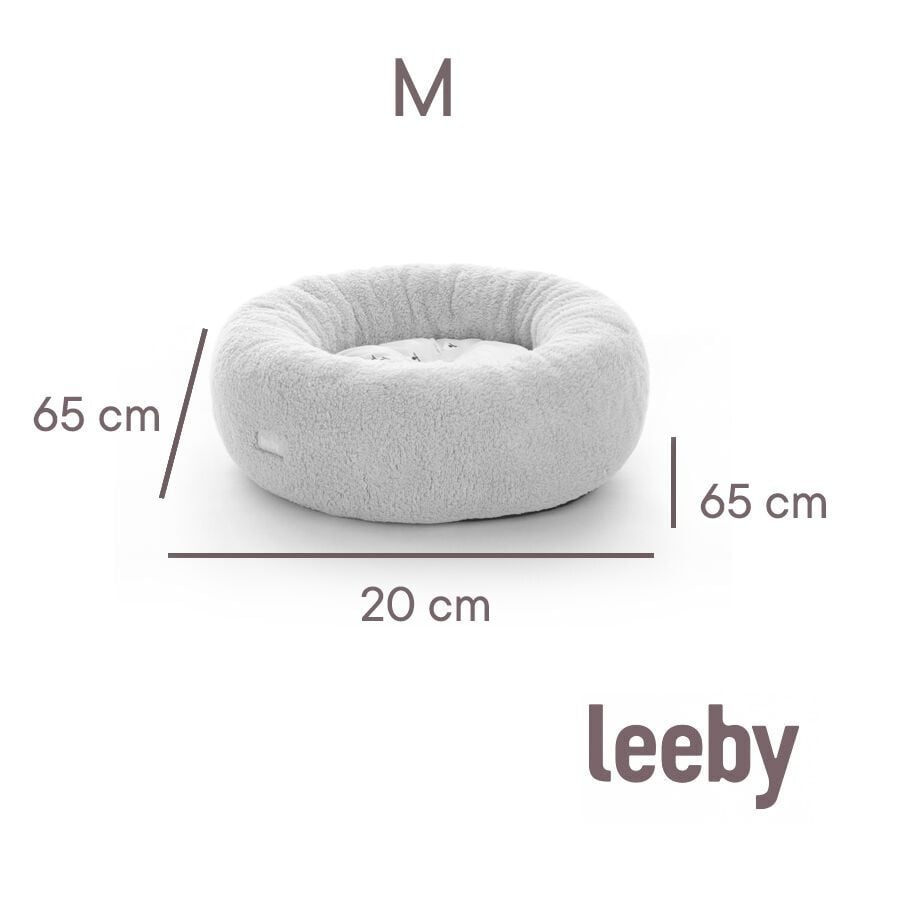 Leeby cama de pelo gris con ovejitas desenfundable para cachorros, , large Imagen numero 3