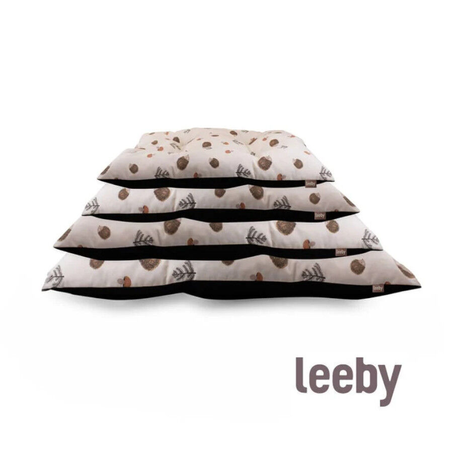 Leeby Coj&iacute;n Acolchado Blanco con Erizos para perros, , large Imagen numero 1