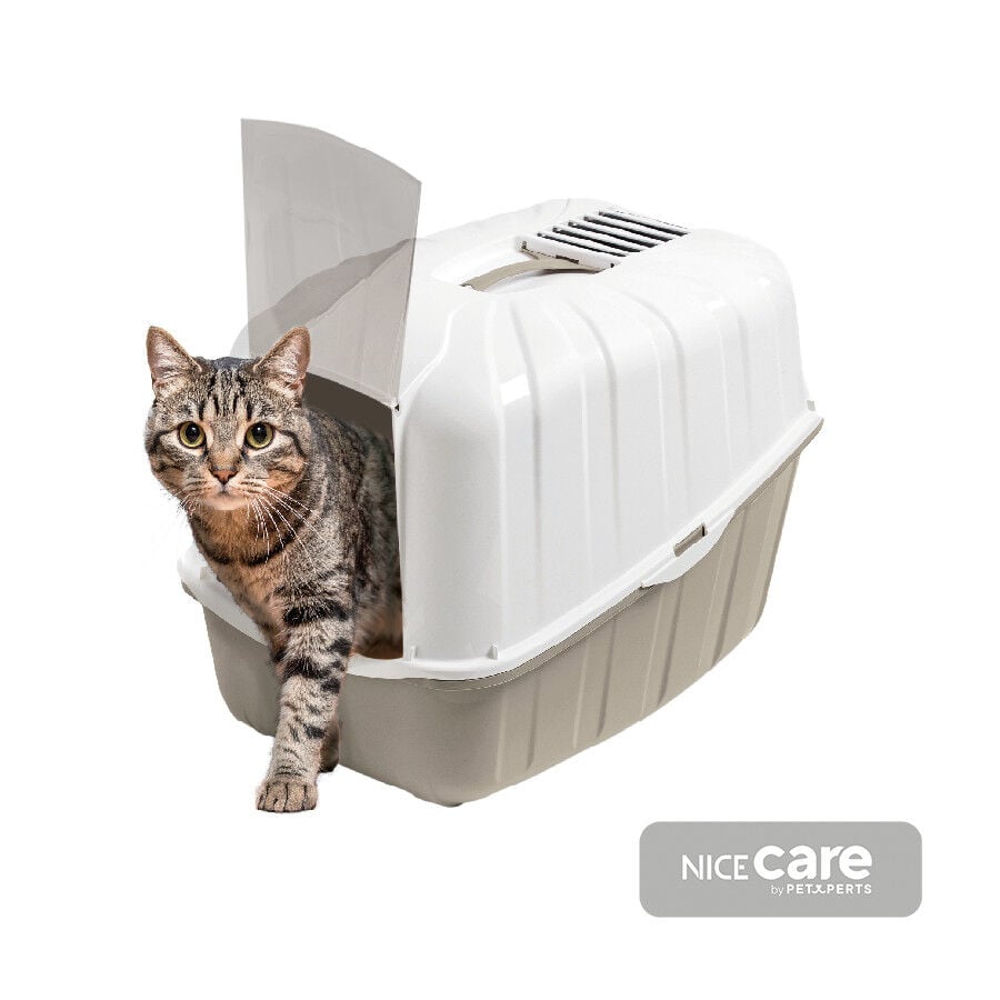 Nice Care Arenero Cerrado Komoda Beige para gatos