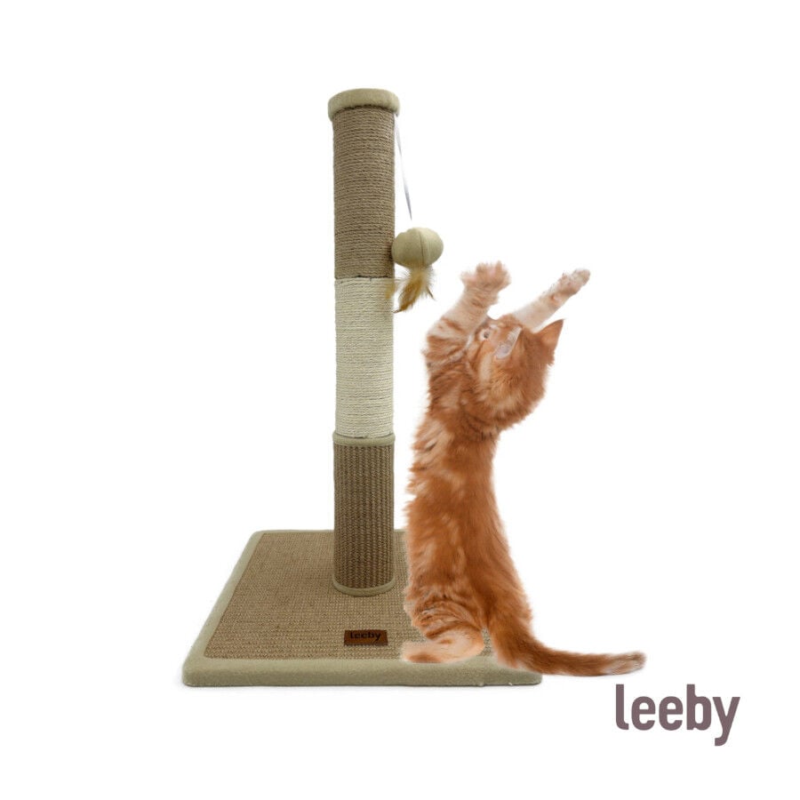 Leeby Mimi rascador de sisal y terciopelo con juguete para gatos, , large indicador imagen numero 2