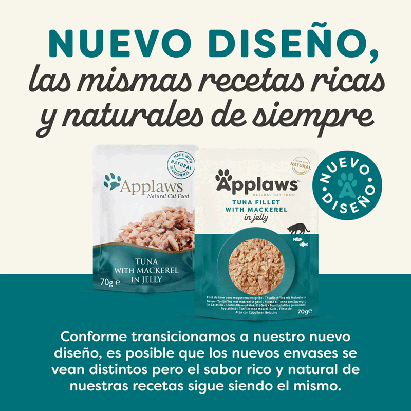 70 g Applaws At&uacute;n y Caballa en gelatina sobre para gatos, , large indicador imagen numero 2