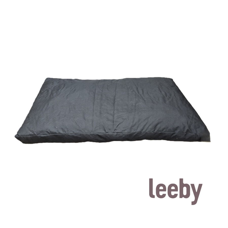 Leeby colch&oacute;n waterproof negro para perros