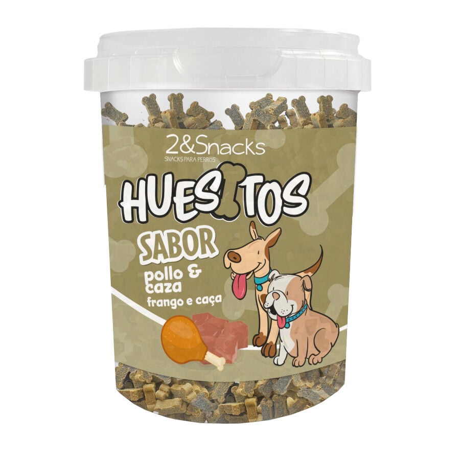 300 g 2&Snacks Huesitos Duo Pollo y Caza para perros, , large indicador imagen numero 1