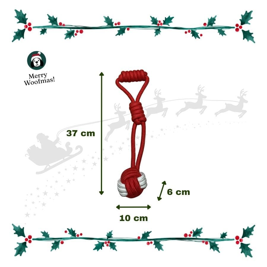 Wonder Christmas Pelota con Cuerda Juguete para perros, , large Imagen numero 3