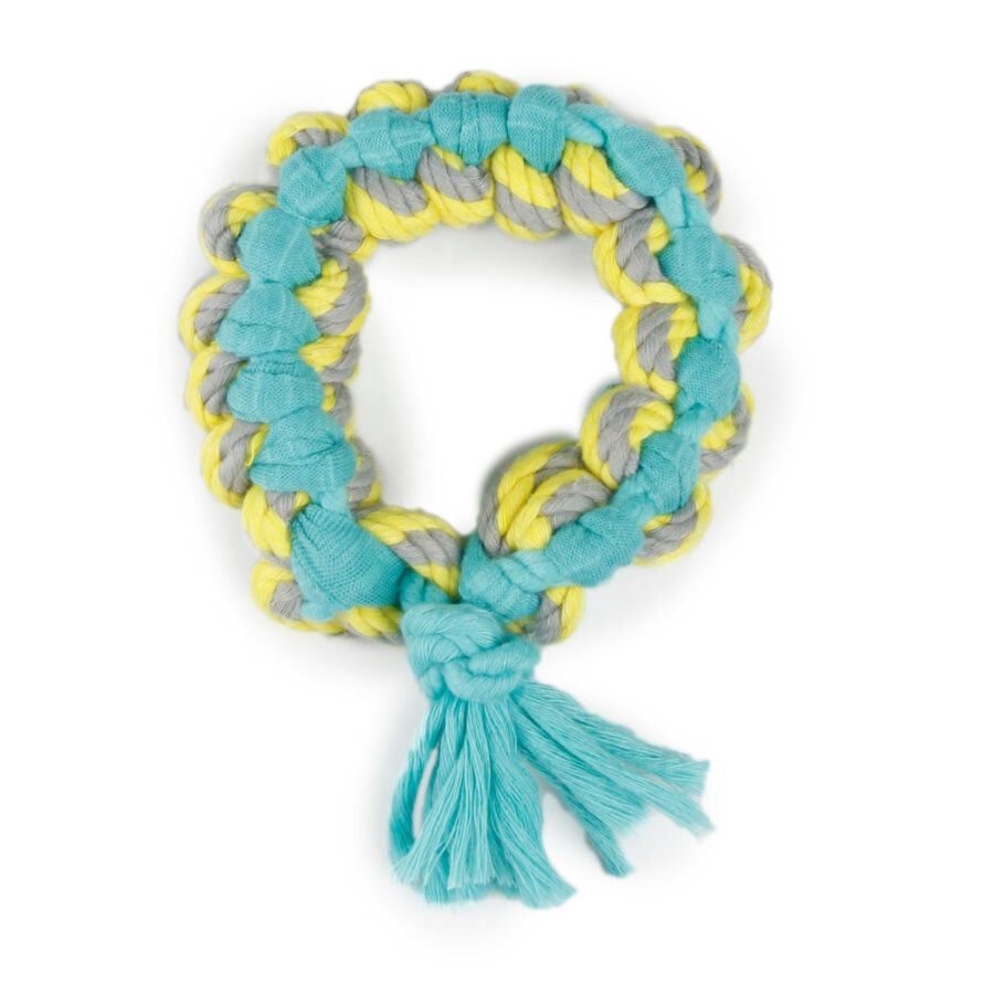 Tootoy! Chew Multi Ring Azul Mordedor de cuerda para cachorros, , large indicador imagen numero 2