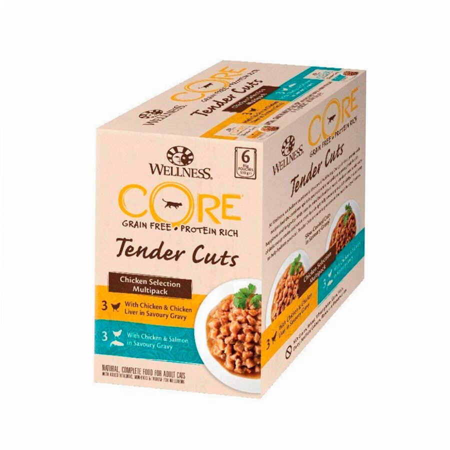 6 sobres x 85 g Wellness Core Selection Pollo sobre para gatos, , large indicador imagen numero 3