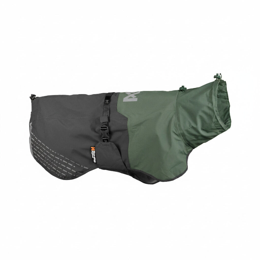 Non-stop dogwear Fjord Chubasquero Impermeable Negro y Verde para perros, , large Imagen numero 1